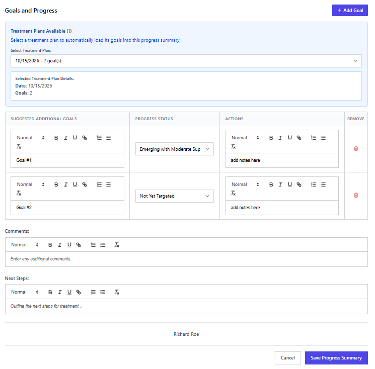 Screenshot for step 4: Add the renewal recommendation, next-step plan, and any notes needed by front desk or clinic management.