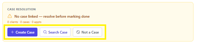 Screenshot for step 3: Open a thread and confirm the matched client. If Simone did not match correctly, search and attach the right client before replying or filing notes.