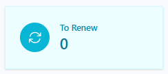 Screenshot for step 4: ‘To Renew’ (cyan) is treatment cycles approaching their end date that need a renewal contract signed before the next block of appointments can be booked.