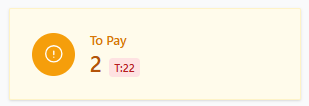 Screenshot for step 9: ‘To Pay’ (amber) is invoices with an outstanding balance. Click to open the collections view and record a cash, cheque, or card-on-file payment.